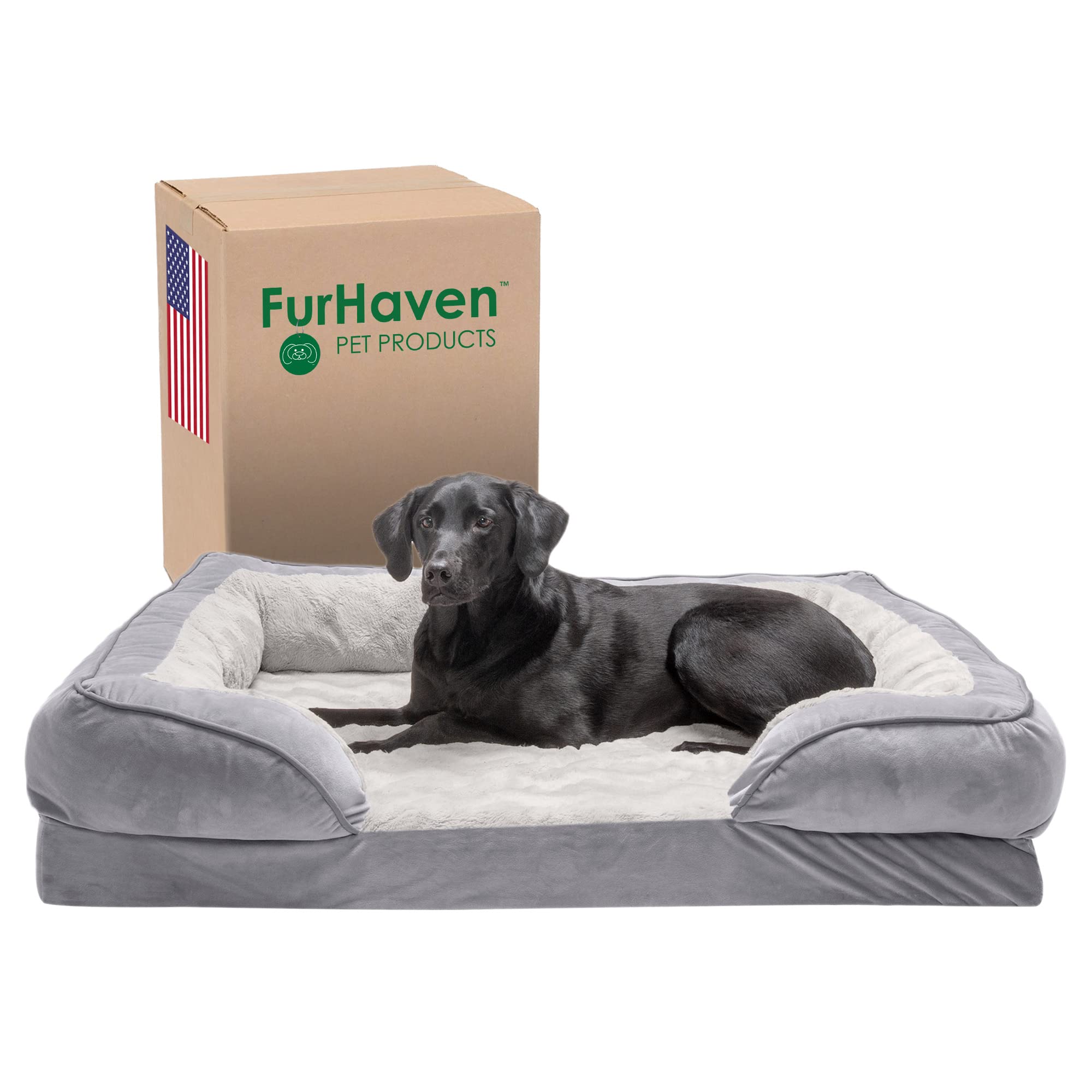 FurHaven Orthopedic Dog Sofa Bed with Removable Washable Cover